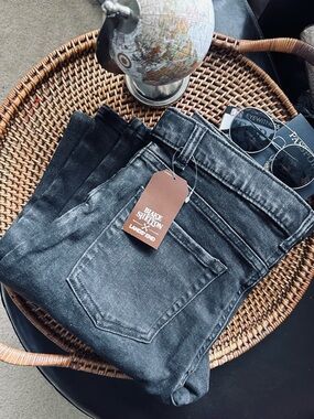 Lands' End Blake Shelton Black Washed Kids Straight Leg Jeans Size 16 New Tags